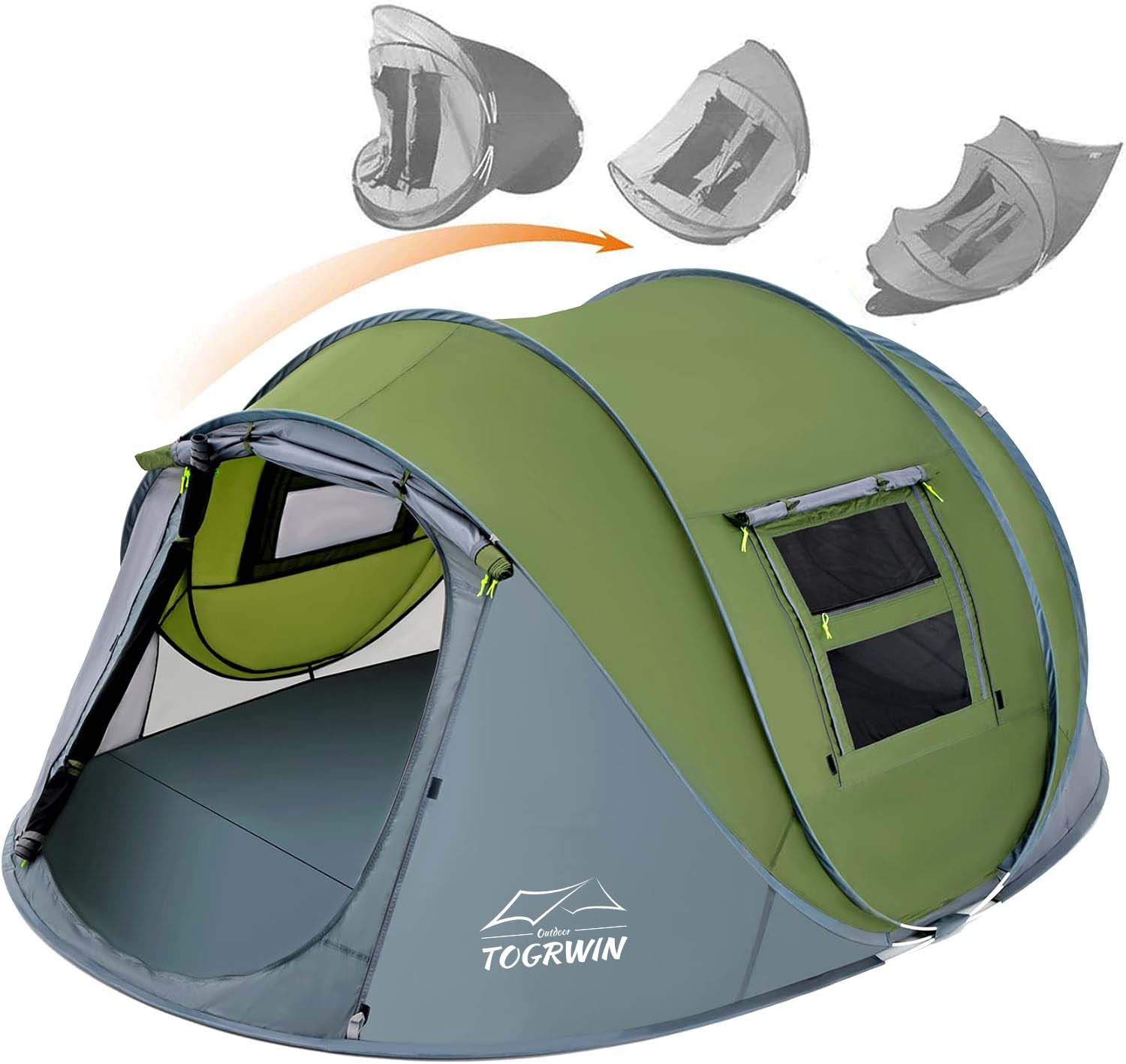 TORGWIN 4 orang Mudah Pop Up Tenda Tahan Air